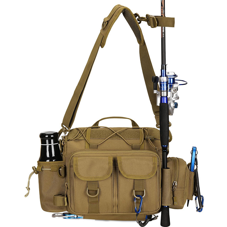 Fishing Tackle Bag with Adjustable Belt Outdoor Camping Messenger Waist  Packs